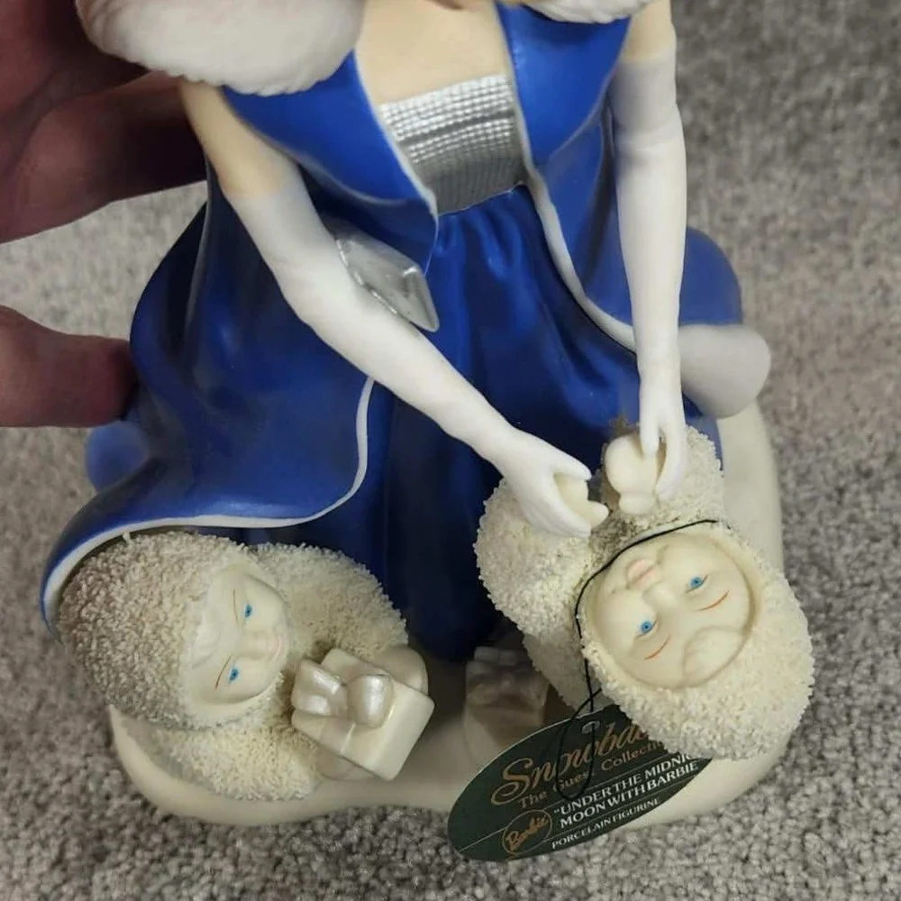 Department‎ 56 Snowbabies Barbie Figurine Blue Under the Midnight Moon 2000